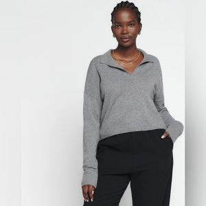 Reformation 100% Cashmere Polo Sweater